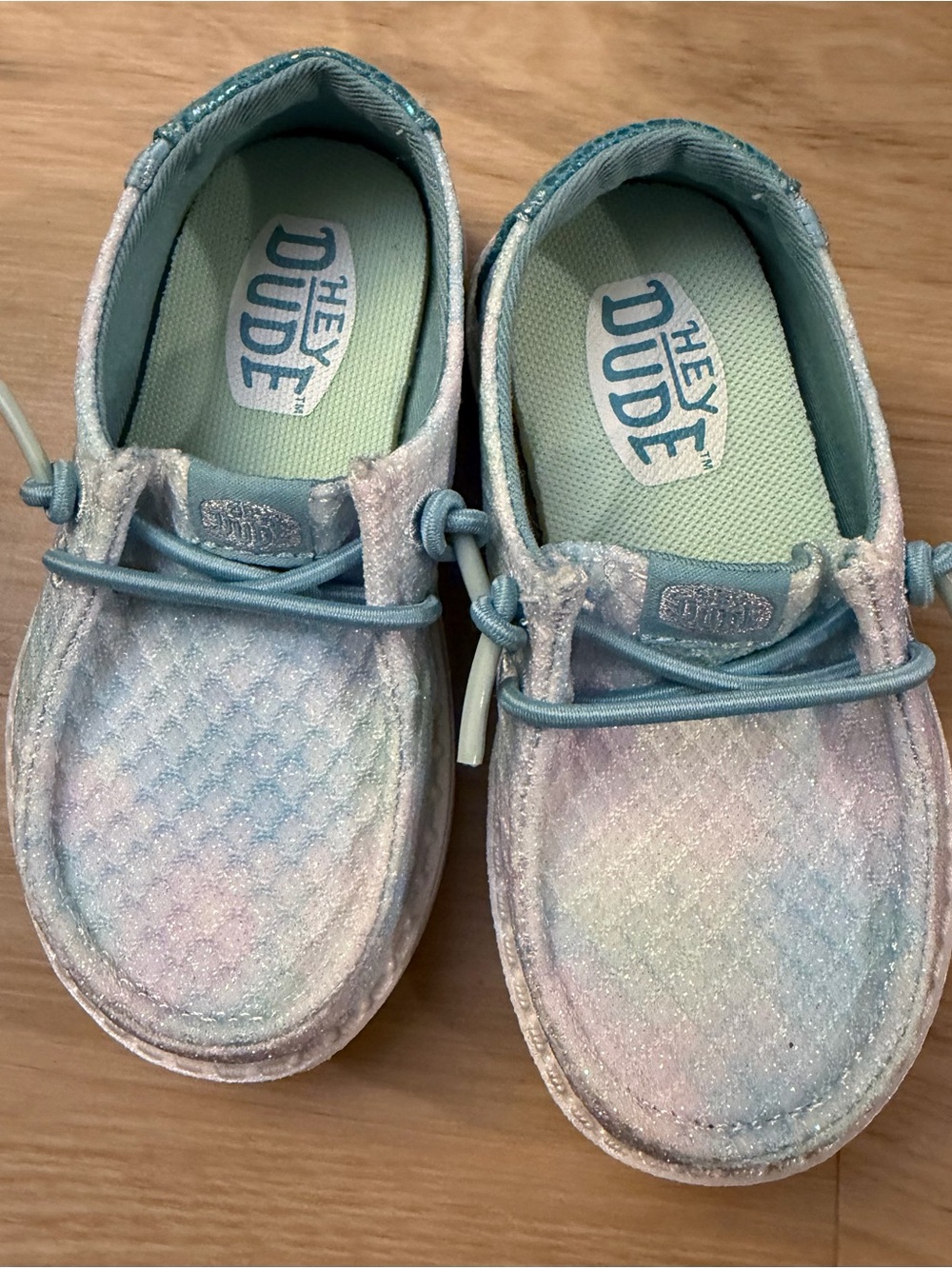 Hey Dude Kids' mermaid design Glitter Slip-On Shoes